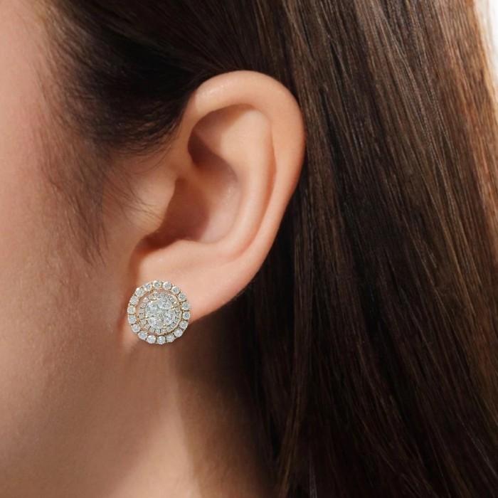 Halo Round Espera diamond earring 18k-Diamons Jewelry