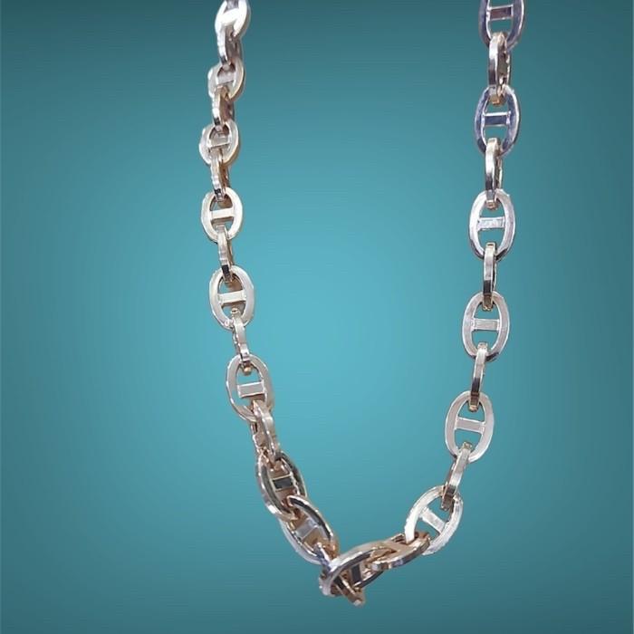 chain d anchre necklace large 17K Gold Diamond Jewelry