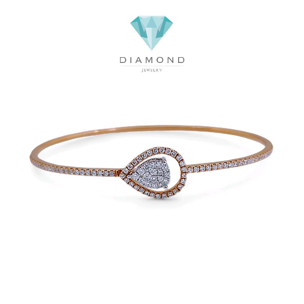 Tear Diamond Bangle 18K / Gelang Berlian Tear 18K / Diamond Jewelry 142GB96000AB-HT