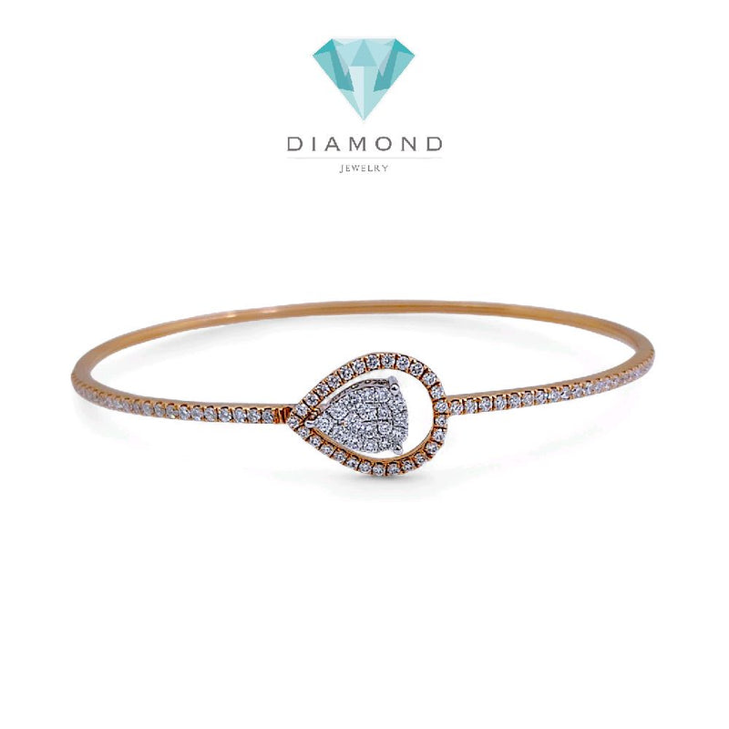 Tear Diamond Bangle 18K / Gelang Berlian Tear 18K / Diamond Jewelry 142GB96000AB-HT