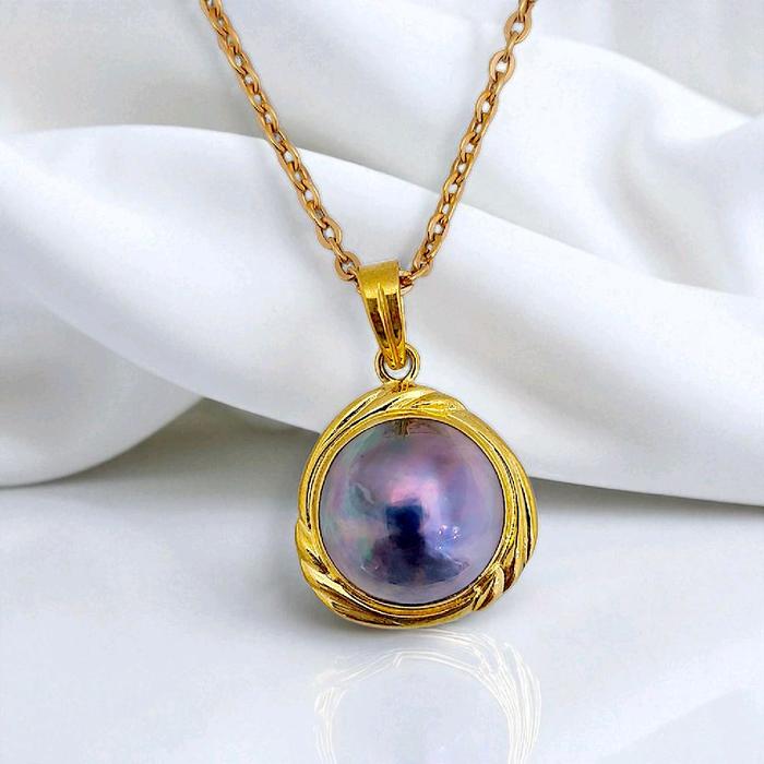 Liontin Black Pearl 18K / Diamond Jewelry 281LM407LS