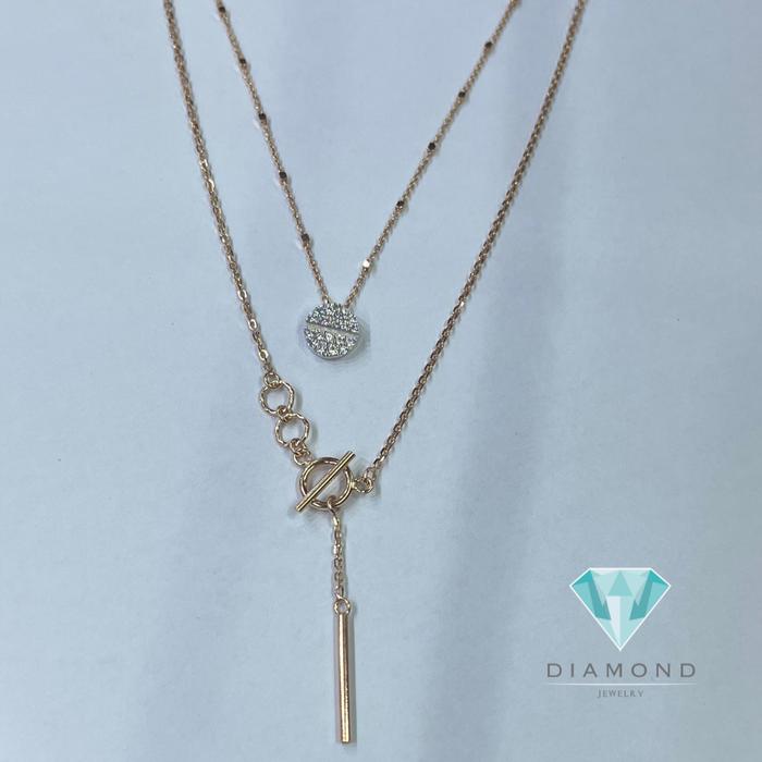 Double Layer Necklace Rose Gold 18 K
