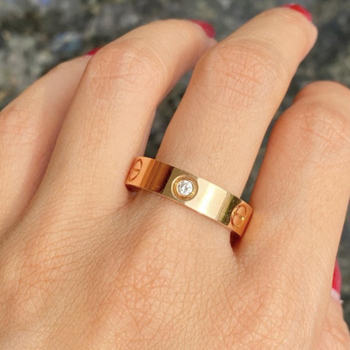 Love Ring Diamond Ring Rose Gold/Cincin Berlian Fashion Love 18k-Diamond Jewelry-383CBD1000LS-HT