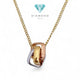 Trinity Cushion Shaped Necklace 18K / Diamond Jewelry-389KBD825RY-HT