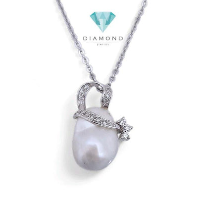 Liontin Pearl Diamond 18K / Diamond Jewelry 8LMGT750WP-(1250HT)