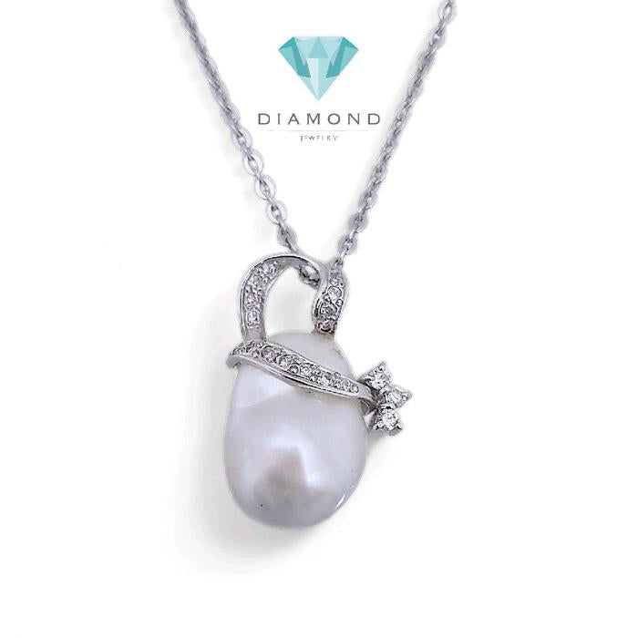 Liontin Pearl Diamond 18K / Diamond Jewelry 8LMGT750WP-(1250HT)