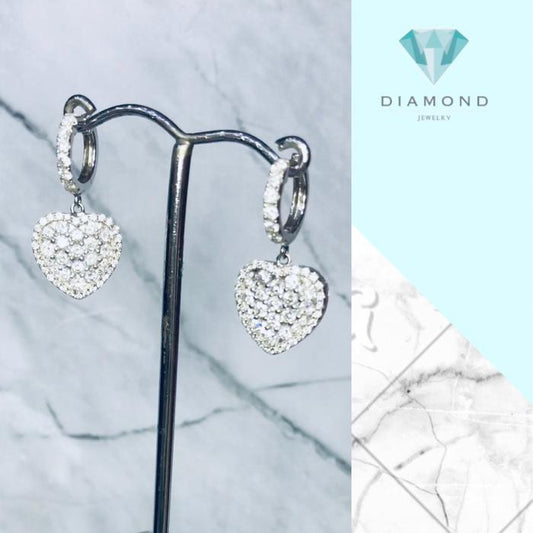 Love Diamond Earrings-Anting Berlian Hati-Diamond Jewelry
