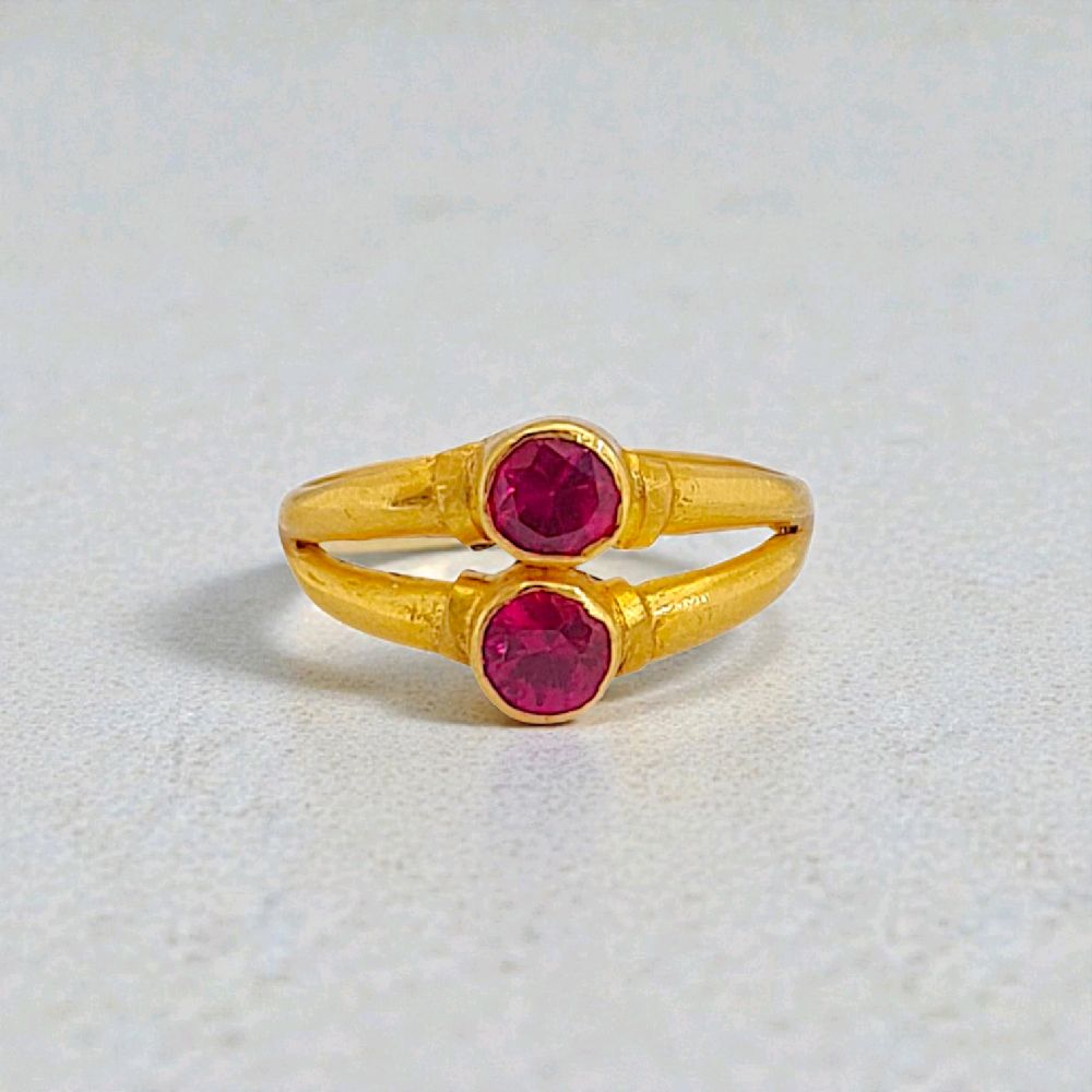 Pink Double Gold Ring 23K / Cincin Emas Double Pink 23K / 86CMSWP2