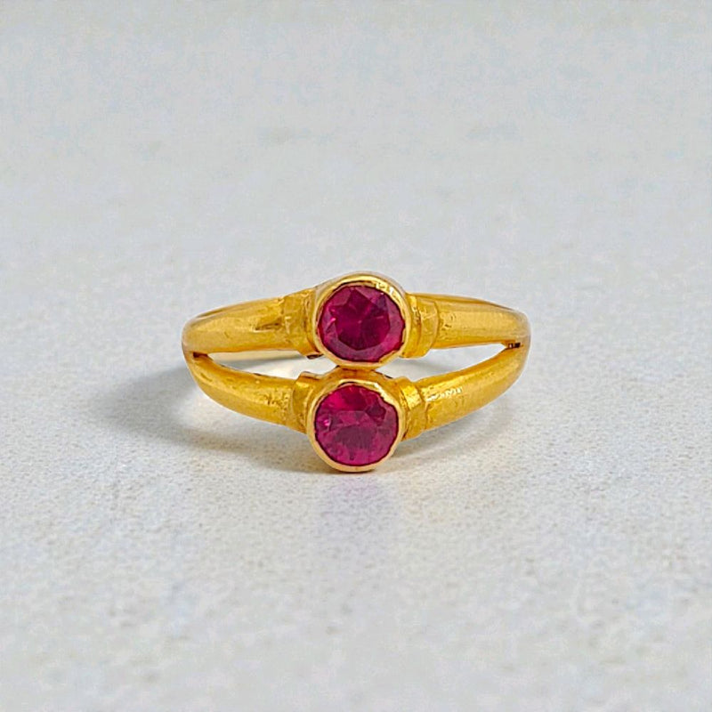 Pink Double Gold Ring 23K / Cincin Emas Double Pink 23K / 86CMSWP2