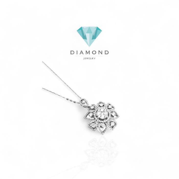Berlian Model Bunga liontin 18k / Flower Diamond pendant