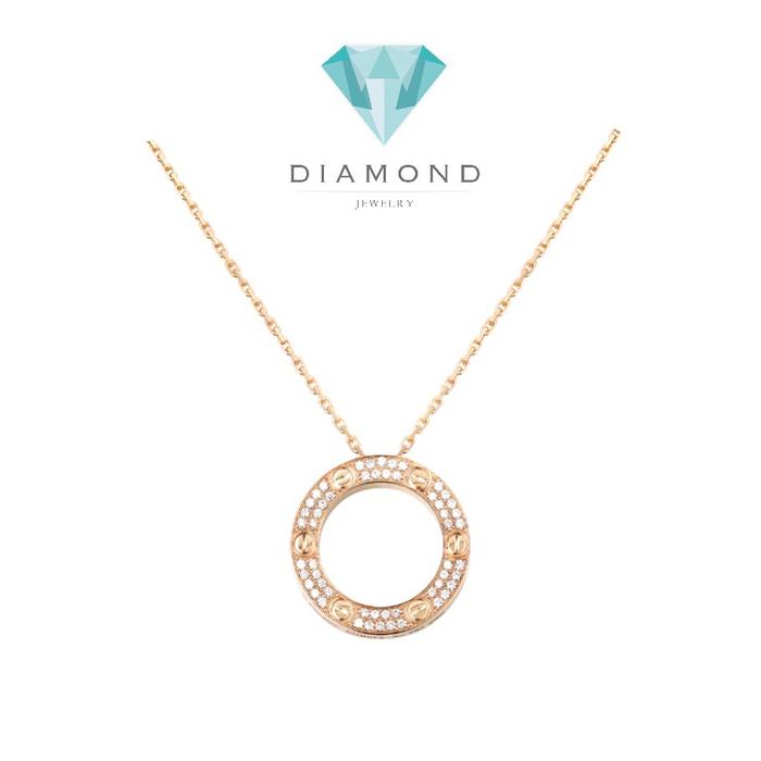 Love Diamond crt pendant 18k gold-Diamond Jewelry