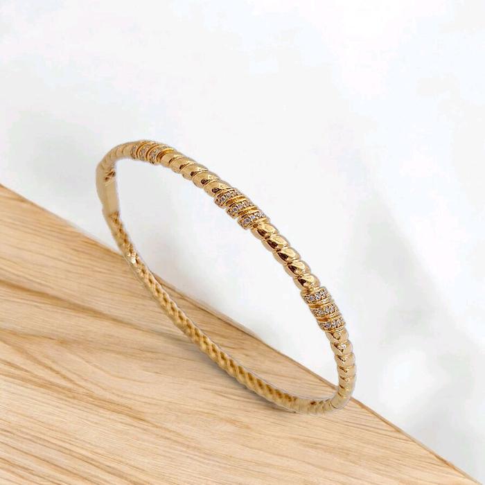 Bangle Gold Bracelet / Diamond Jewelry 437GMS629LS