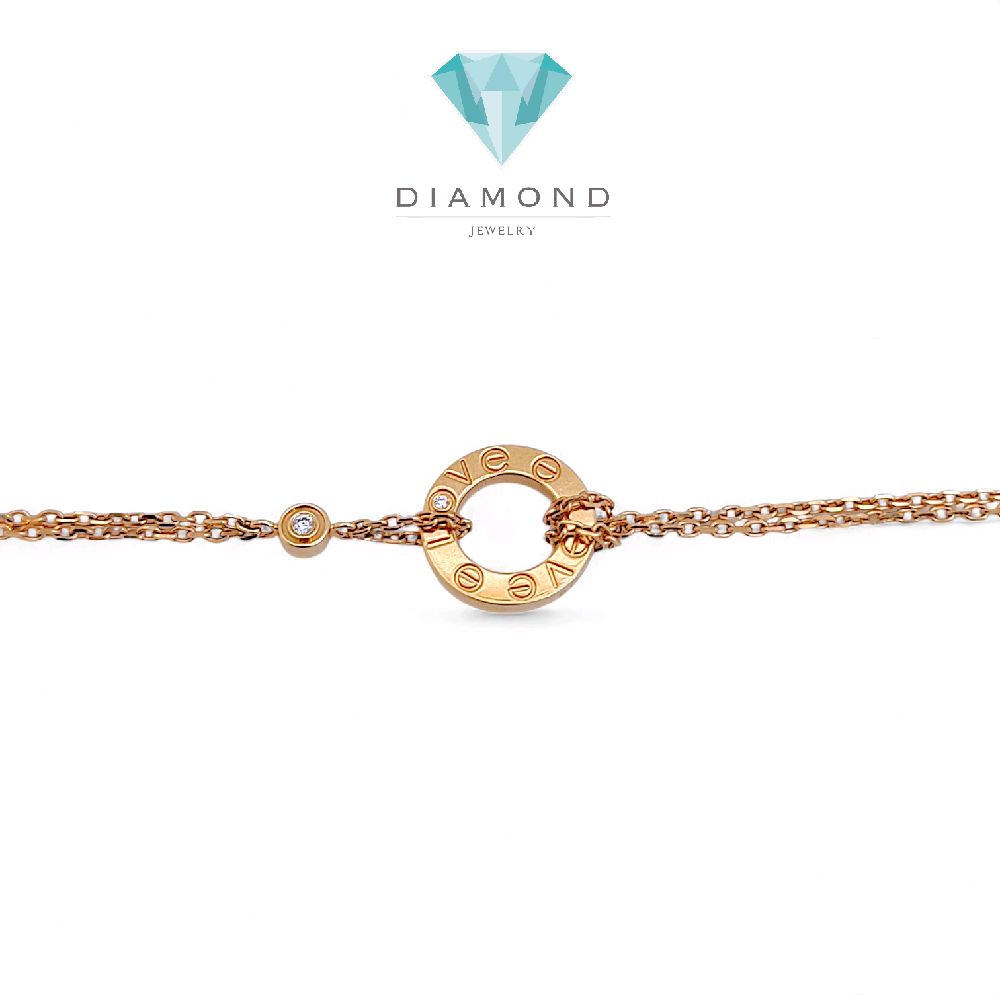 Love Diamond Bracelet 18K / Gelang Berlian Love 18K / Diamond Jewelry 156GBD58100AB - HT