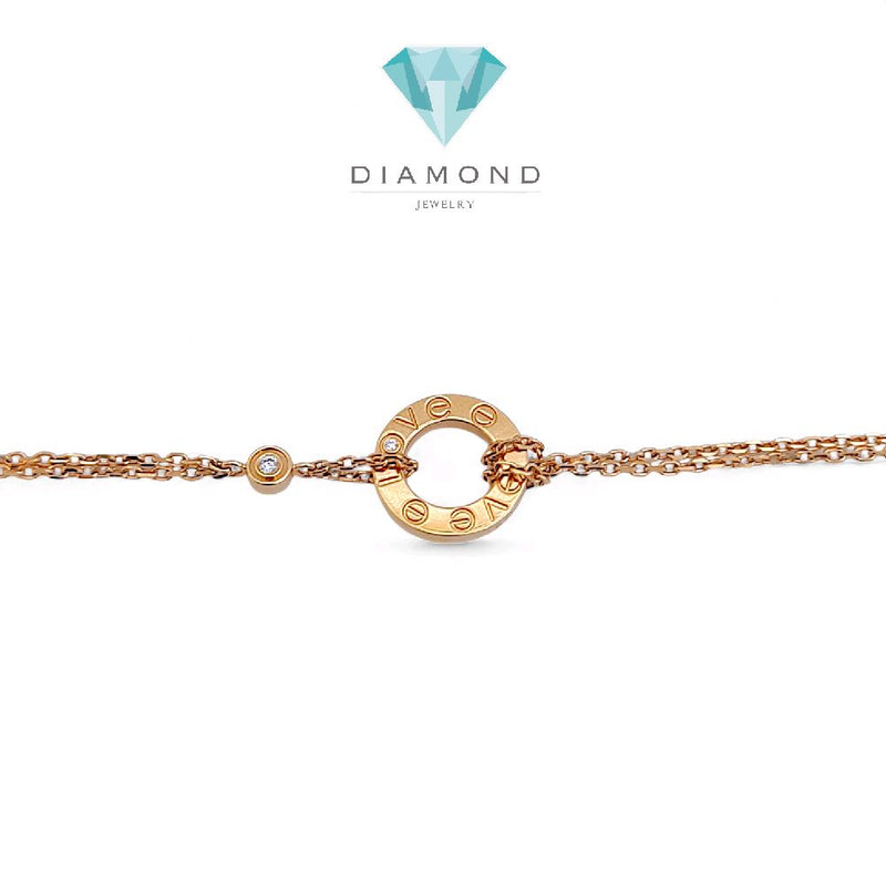 Love Diamond Bracelet 18K / Gelang Berlian Love 18K / Diamond Jewelry 156GBD58100AB - HT