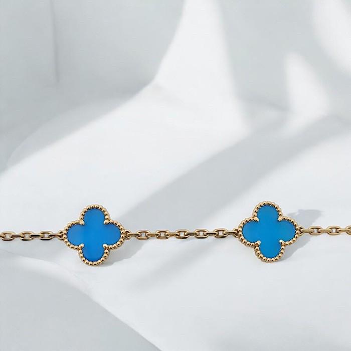 Vintage Alhambra Blue Agate 10Clover 18K / Diamond Jewelry-84KBD160000AB-HT