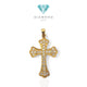 Liontin Emas Salib Yellow Gold 23K-Diamond Jewelry-225LMLS3-HT