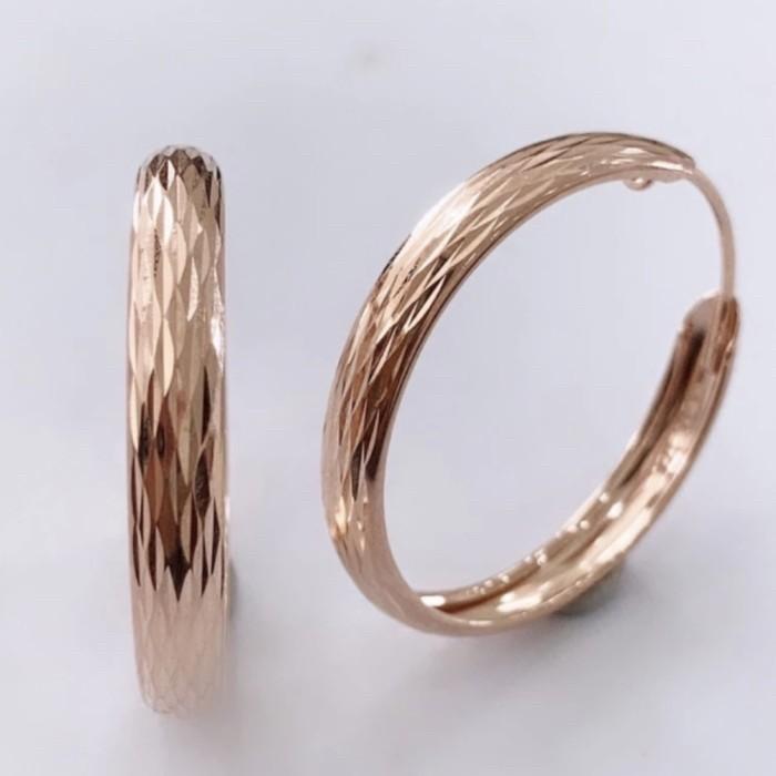 Hoop 18k rose gold earring