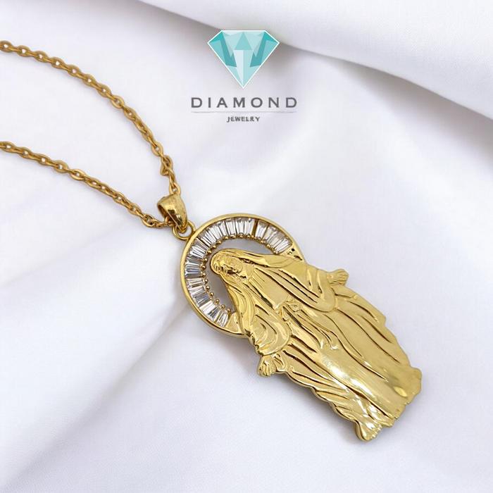 Liontin Emas Bunda Maria 18K-Diamond Jewelry