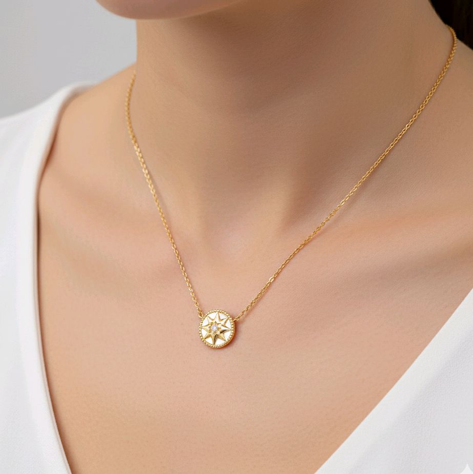 Star Diamond Necklace 18K / Kalung Berlian Bintang 18K / Diamond Jewelry 131KBD56100AB -HT