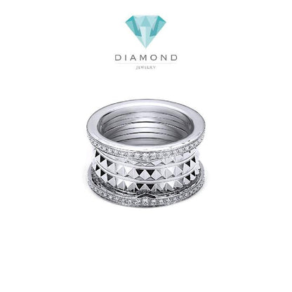 ZeroRock Diamond Ring 18K / Cincin Berlian zero Rock 18K / Diamond Jewelry-1CBD1318LSNEW-HT