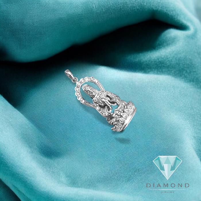 Kalung/liontin berlian Diamond Patung kwan im 18K