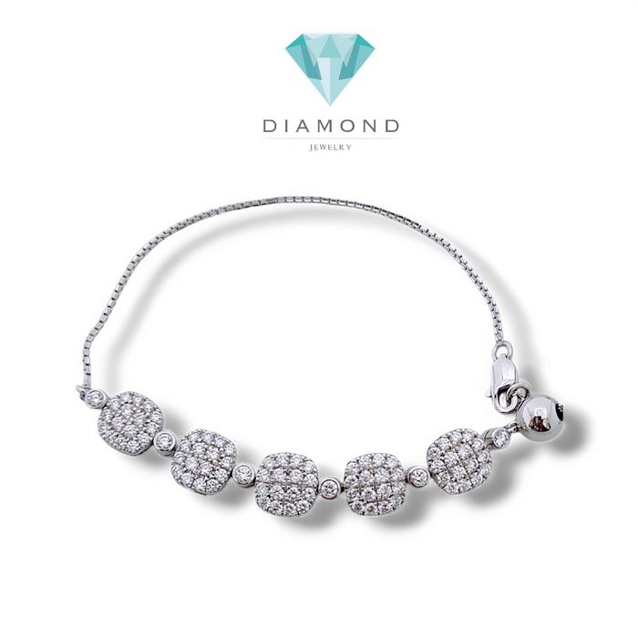 Cushion Diamond Bracelet 18K / Diamond Jewelry