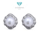 Flower Pearl Diamond Earring 18K / Diamond Jewelry 1AMKV215000WP-HT