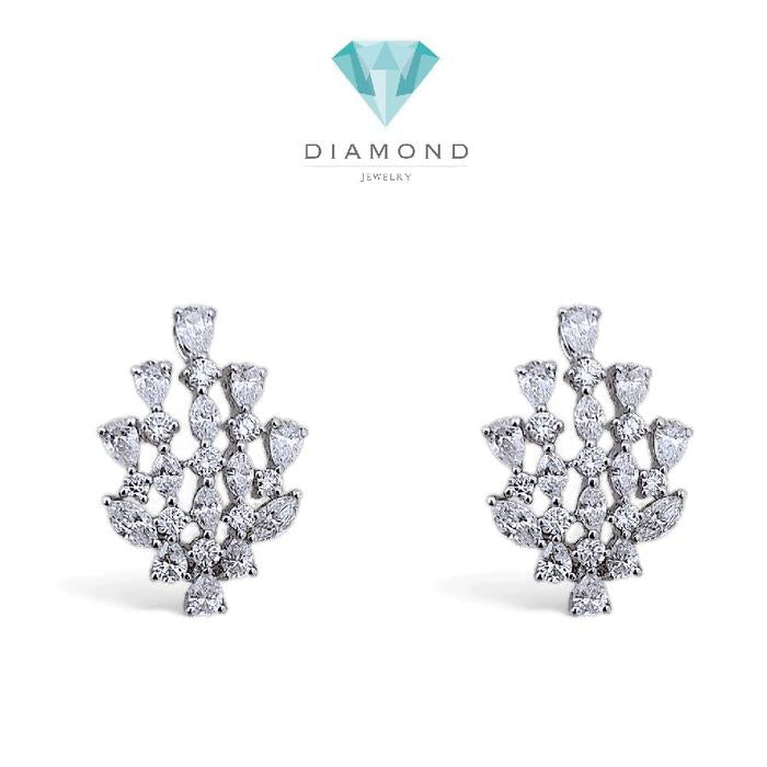 Leaf Diamond Earring 18K / Diamond Jewelry