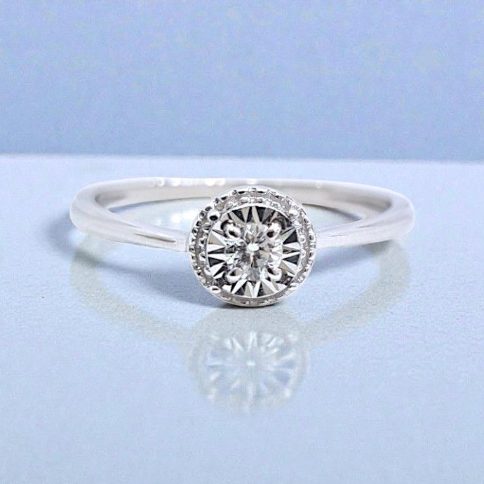 Solitaire Diamond Ring 18K / Cincin Diamond Solitaire 18K / Diamond Jewelry / 384CB289LS