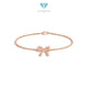 Ribbon Bangle Rose Gold 17K / Gelang Pita Rose Gold 17K / Diamond Jewelry / 504GMS676LS