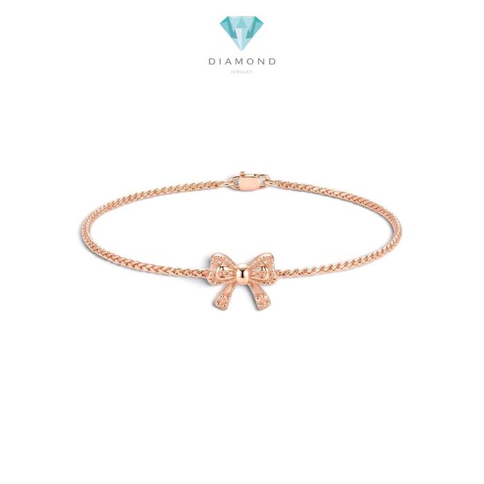 Ribbon Bangle Rose Gold 17K / Gelang Pita Rose Gold 17K / Diamond Jewelry / 504GMS676LS