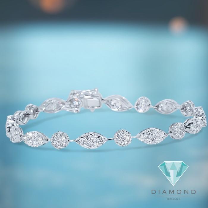 Gelang Tennis Berlian fancy lotus diamond18K-Diamond Jewelry