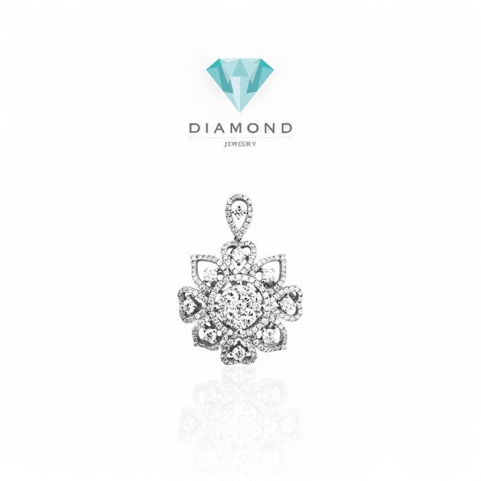 Berlian Model Bunga liontin 18k / Flower Diamond pendant