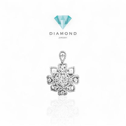 Berlian Model Bunga liontin 18k / Flower Diamond pendant