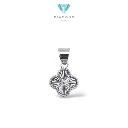 Mini Clover White Gold Pendant 17K / Diamond Jewelry / 280LMS05LS