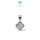 Mini Clover White Gold Pendant 17K / Diamond Jewelry / 280LMS05LS