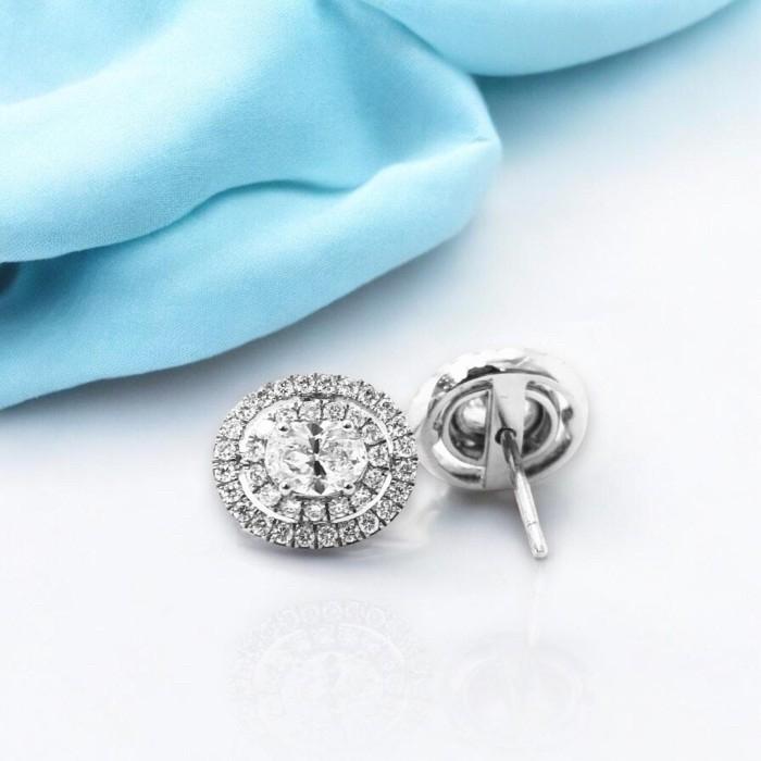 Anting berlian oval 18K Diamond Jewelry