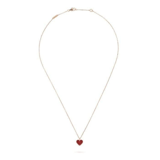 Sweet Alhambra Heart Charnelian 18K Gold-Diamond Jewelry-385KBD273RY/156BGSM155RY-HT