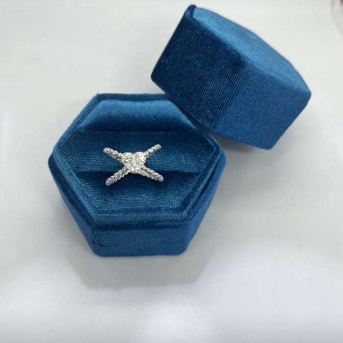 Heart Cross Diamond Ring 18K gold-Diamond Jewelry