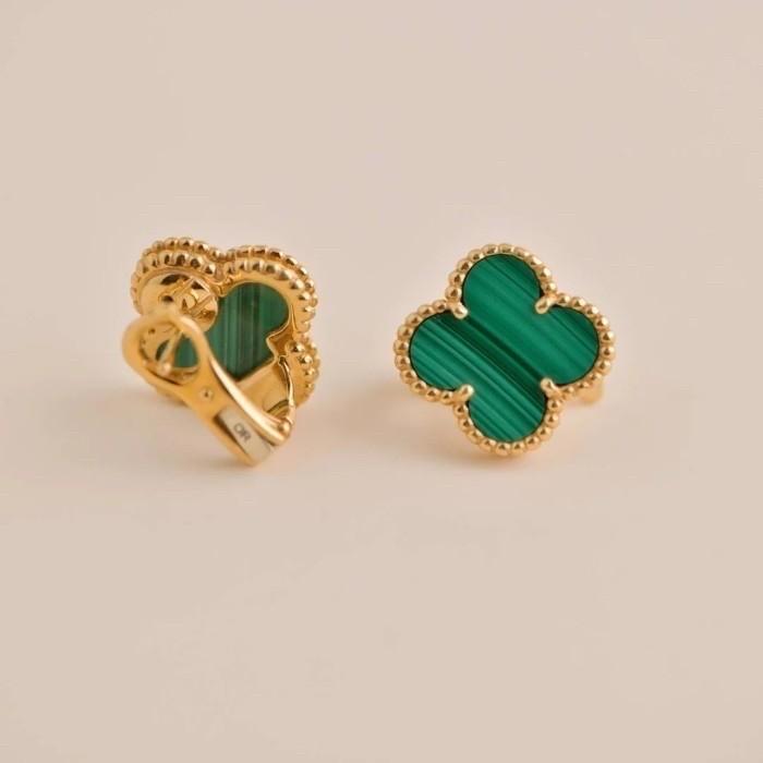 Malachite Clover Green Vintage 18K Gold Diamond Jewelry/Necklace/vintgae Earring/Sweet Earring/Bracelet -387KBD300LS/352ABD829RY/394ABD2500LS/454GBD4000LS-HT
