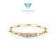 Kelly Chain Diamond Bracelet 18K/Gelang Rantai Kelly Berlian-Diamond Jewelry-439GBD2400LS