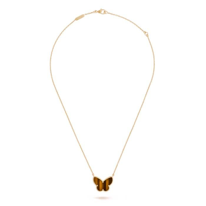 Butterfly pendant tiger eye 18K Gold Fashion Diamond Jewelry