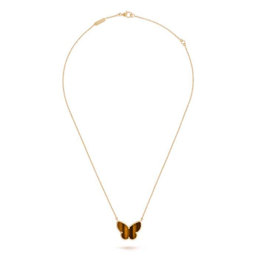 Butterfly pendant tiger eye 18K Gold Fashion Diamond Jewelry