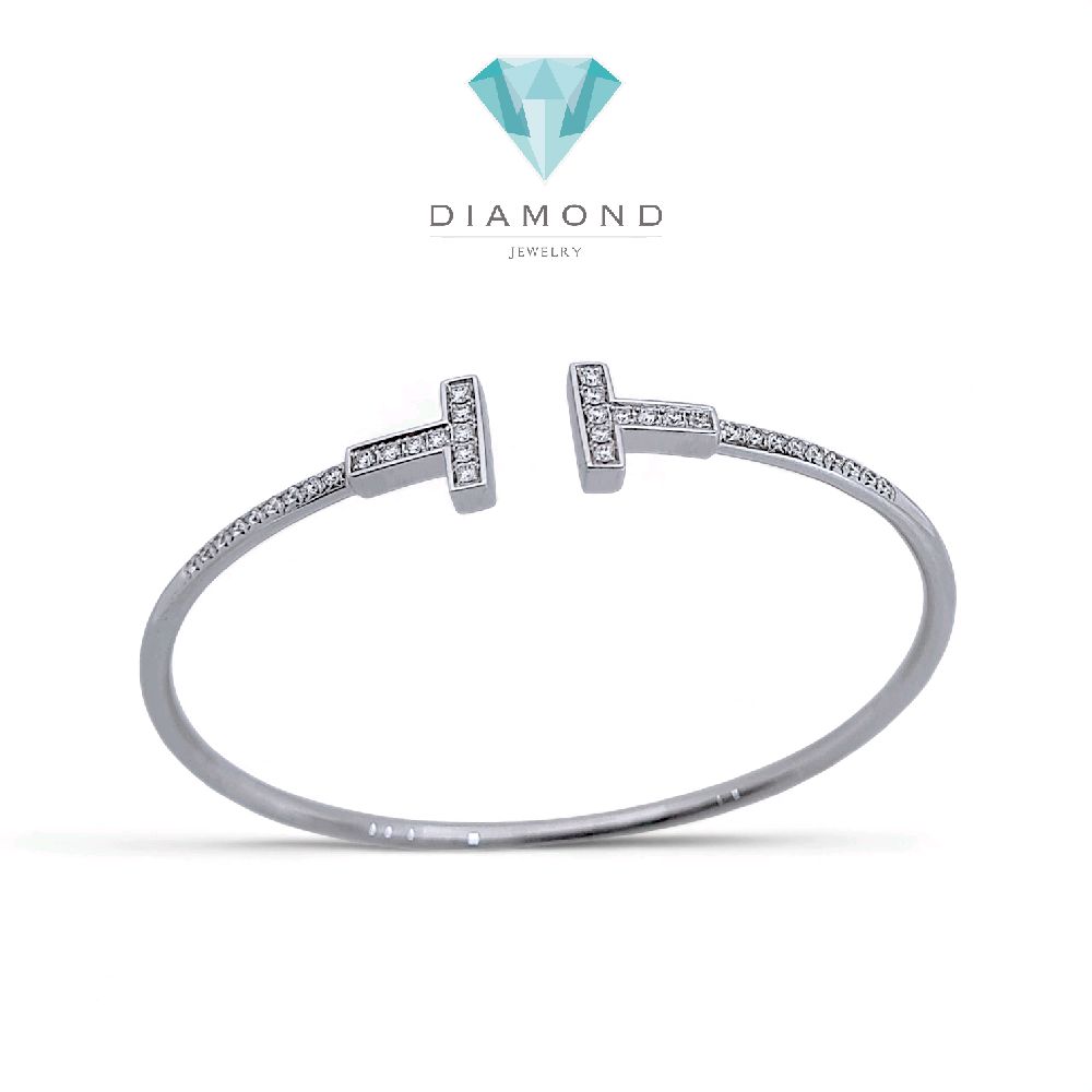 Double T Diamond Bangle 18K / Gelang Berluan Double T 18K / Diamond Jewelry 140GBD129000AB-HT
