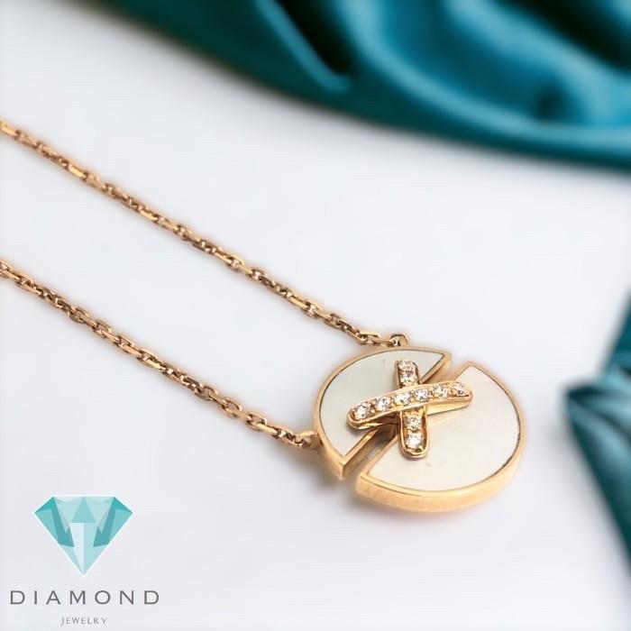 Pearl Diamond pendant link chm 18k-Diamond Jewelry