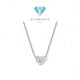 Heart Diamond necklace 18k white gold-Diamond Jewelry