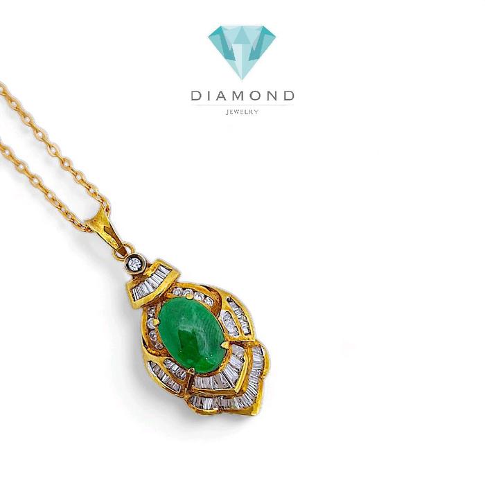 Liontin Giok Diamond 18K / Diamond Jewelry 27BLKV1030WP