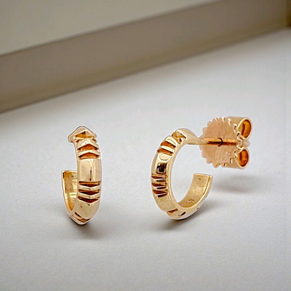 Atlas Hoop Earring 18K / Anting Hoop Atlas 18K / Diamond Jewelry 398ABD231RY - HT