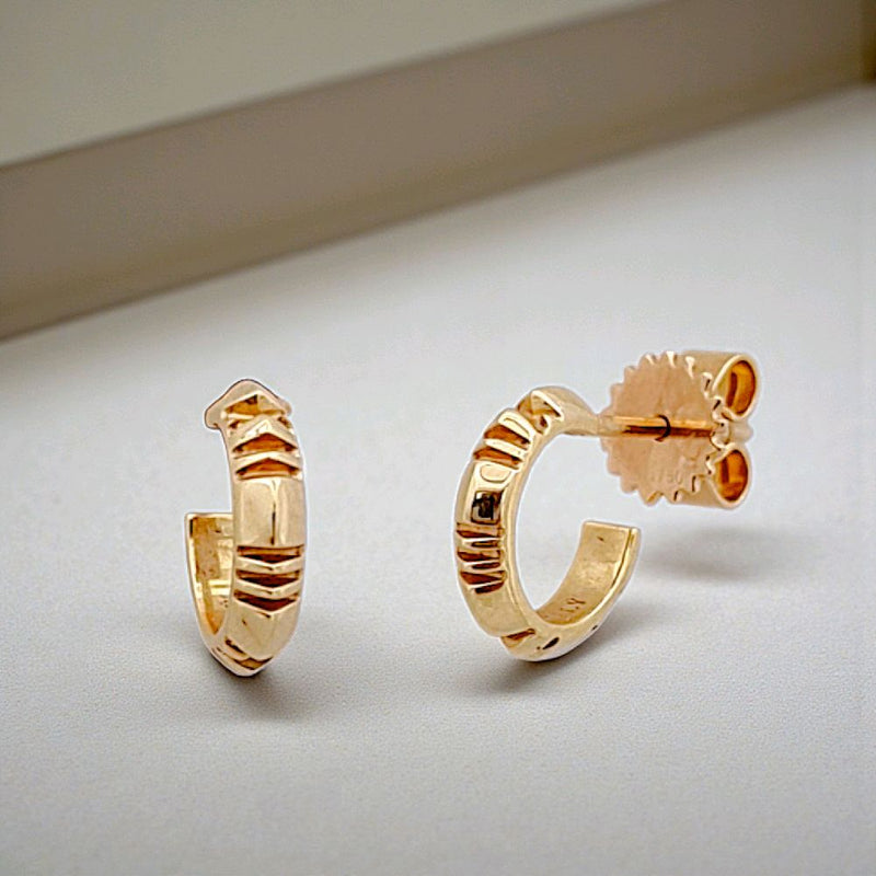 Atlas Hoop Earring 18K / Anting Hoop Atlas 18K / Diamond Jewelry 398ABD231RY - HT