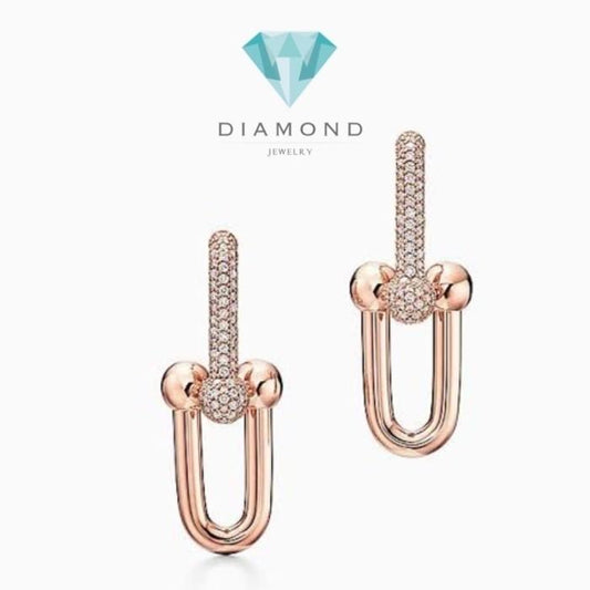 Hardware Earring T Diamond 18K Gold Diamond Jewelry